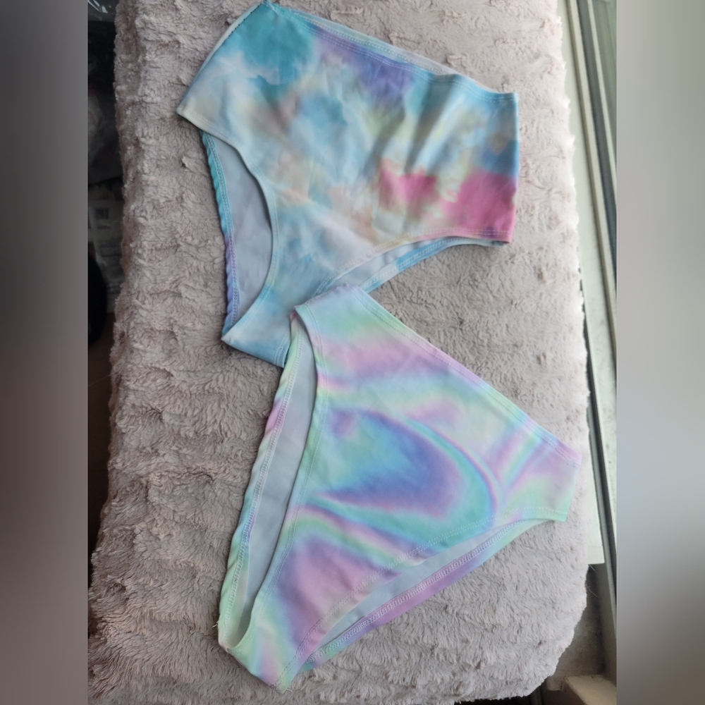 Brand New Pastel Tie Dye Rave Bottom